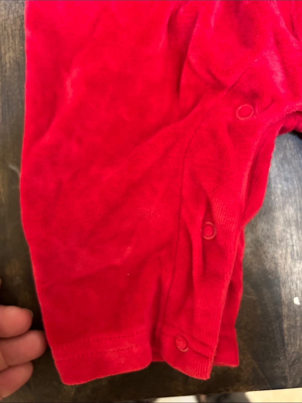 Red Velvet Bambi Embroidered Baby Pajama Bottoms - Picture 3 of 7